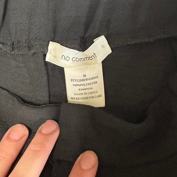 Black Flowy High Waisted Shorts No Comment Size M Minimal Chic - Picture 3 of 3